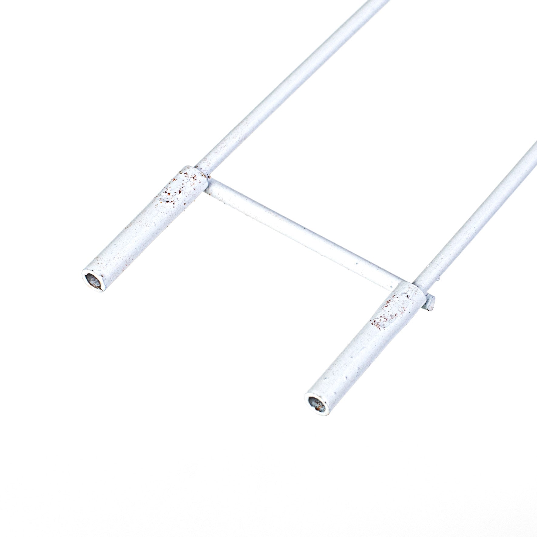 30" Metal Wire Candy Cane Form: White detail photo 3