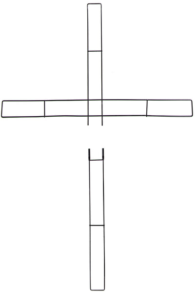 27" Metal Wire Cross Form: Black Lifestyle Photo