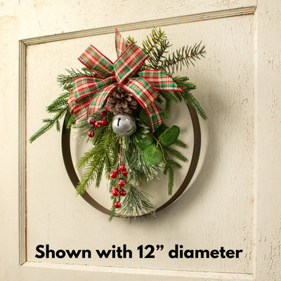9.75-12" Metal Wreath Ring: Antique Rust (Set of 3) Lifestyle Photo