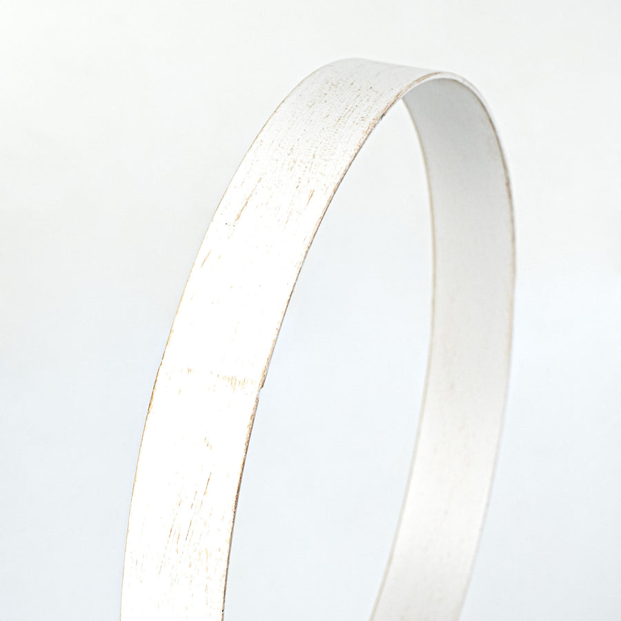 9.75-12" Metal Wreath Ring: Antique White (Set of 3) detail photo 3