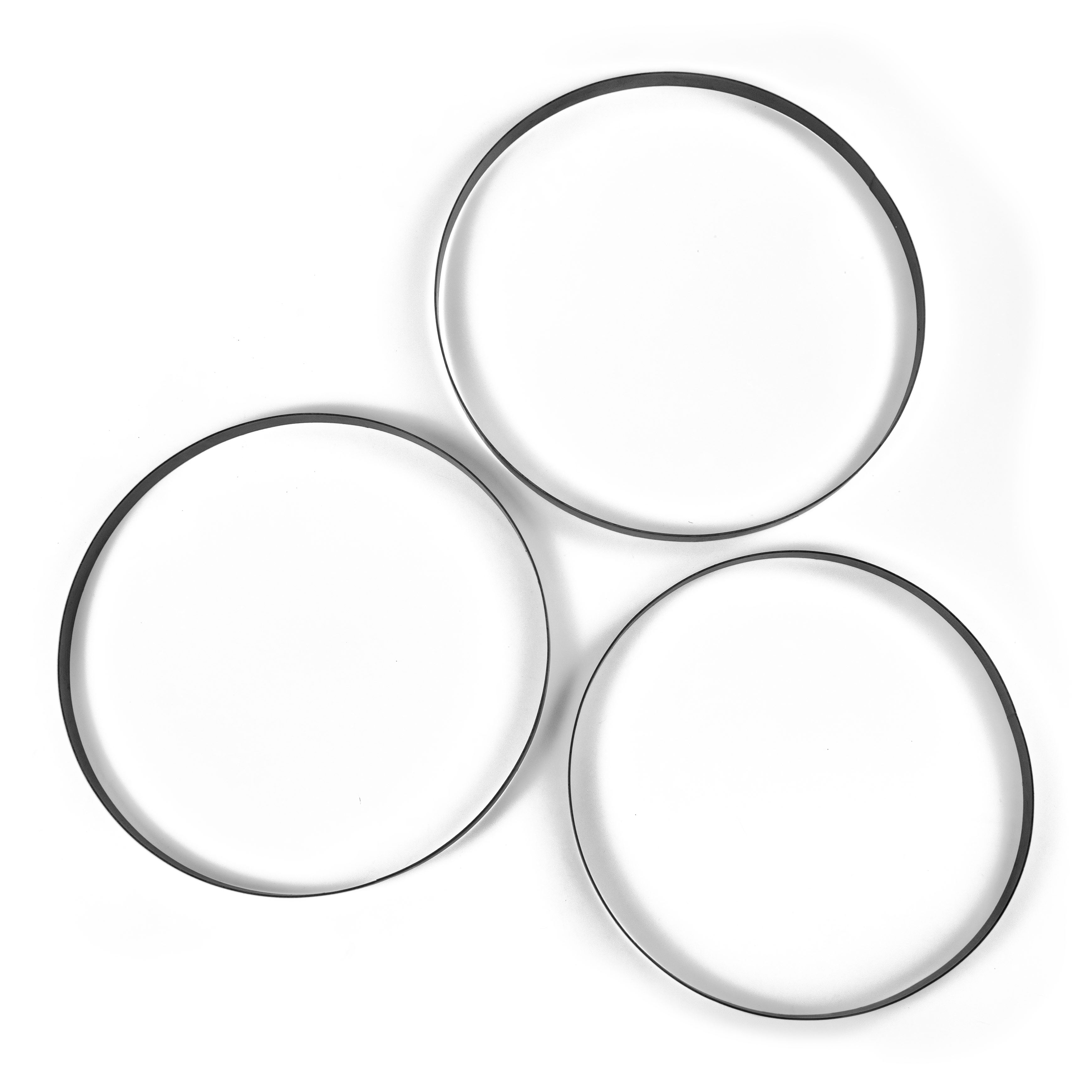 15.75-17.75" Metal Wreath Ring: Matte Black (Set of 3) detail photo 4