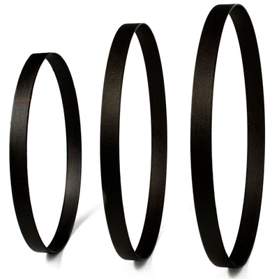 15.75-17.75" Metal Wreath Ring: Matte Black (Set of 3) Item Number: MD068502