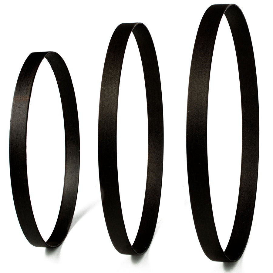 15.75-17.75" Metal Wreath Ring: Matte Black (Set of 3) Item Number: MD068502