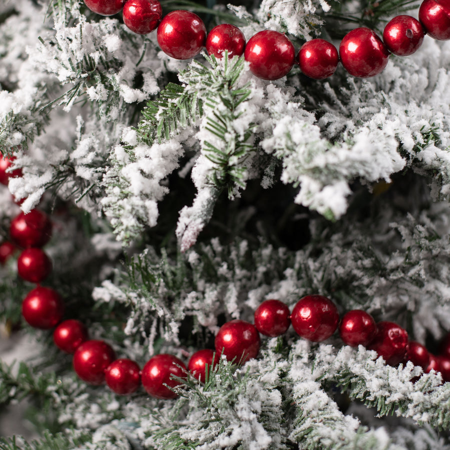 6' Metallic Ball Garland: Red Lifestyle Photo