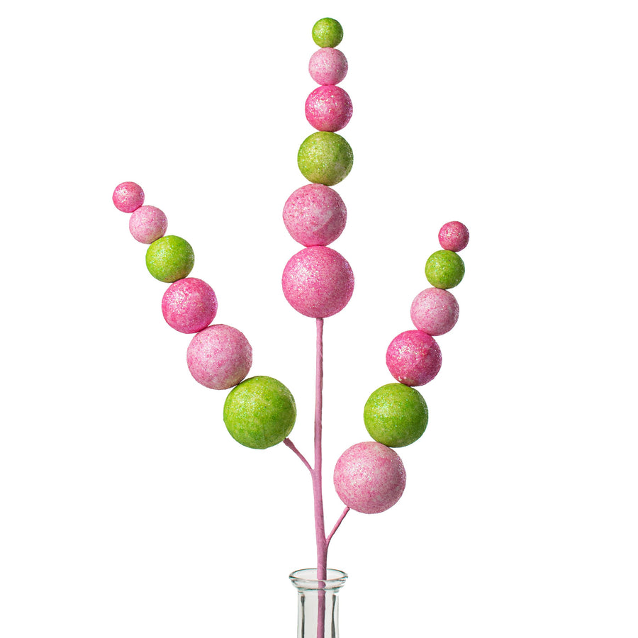 24" Metallic Ball Spray: Pink & Green Item Number: XS57381A