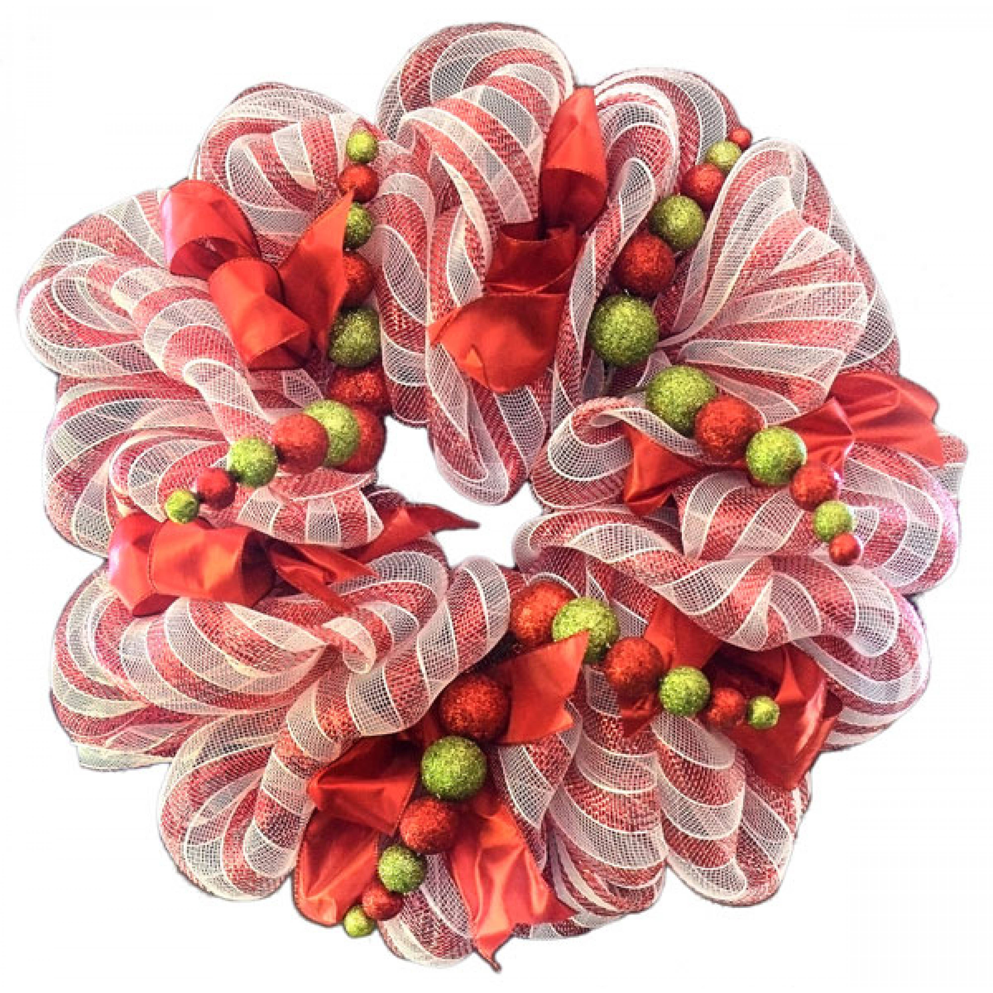 24" Metallic Ball Spray: Red & Lime Green detail photo 3