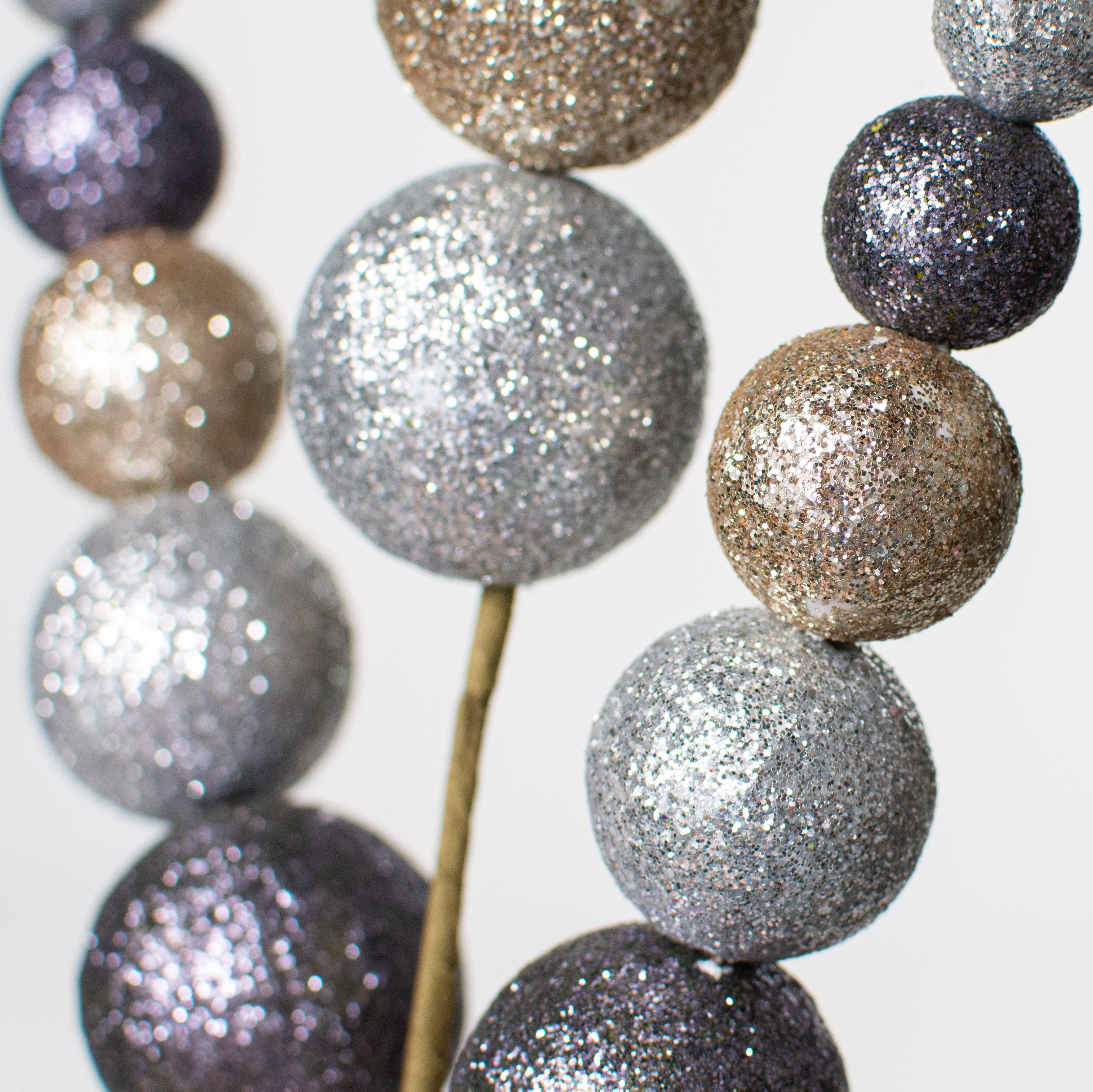 24" Metallic Ball Spray: Silver & Champagne Lifestyle Photo