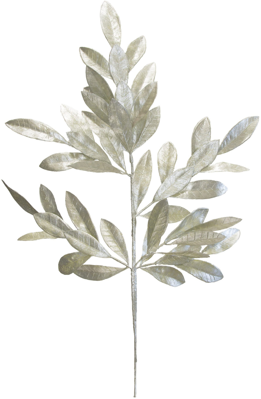23" Metallic Bay Leaf Spray: Pearl Item Number: XS506557