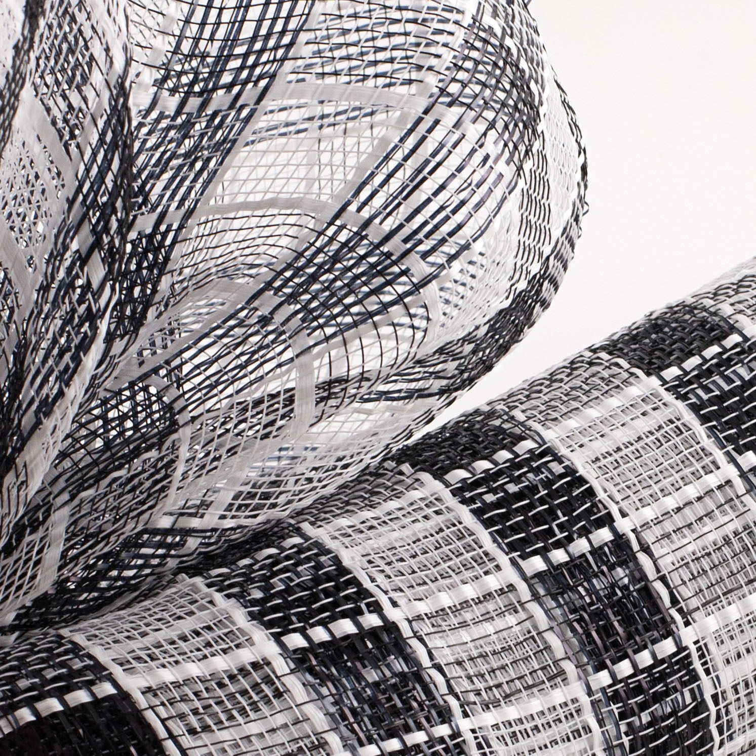 21" Metallic Check Mesh: Black & White (10 Yards) Lifestyle Photo