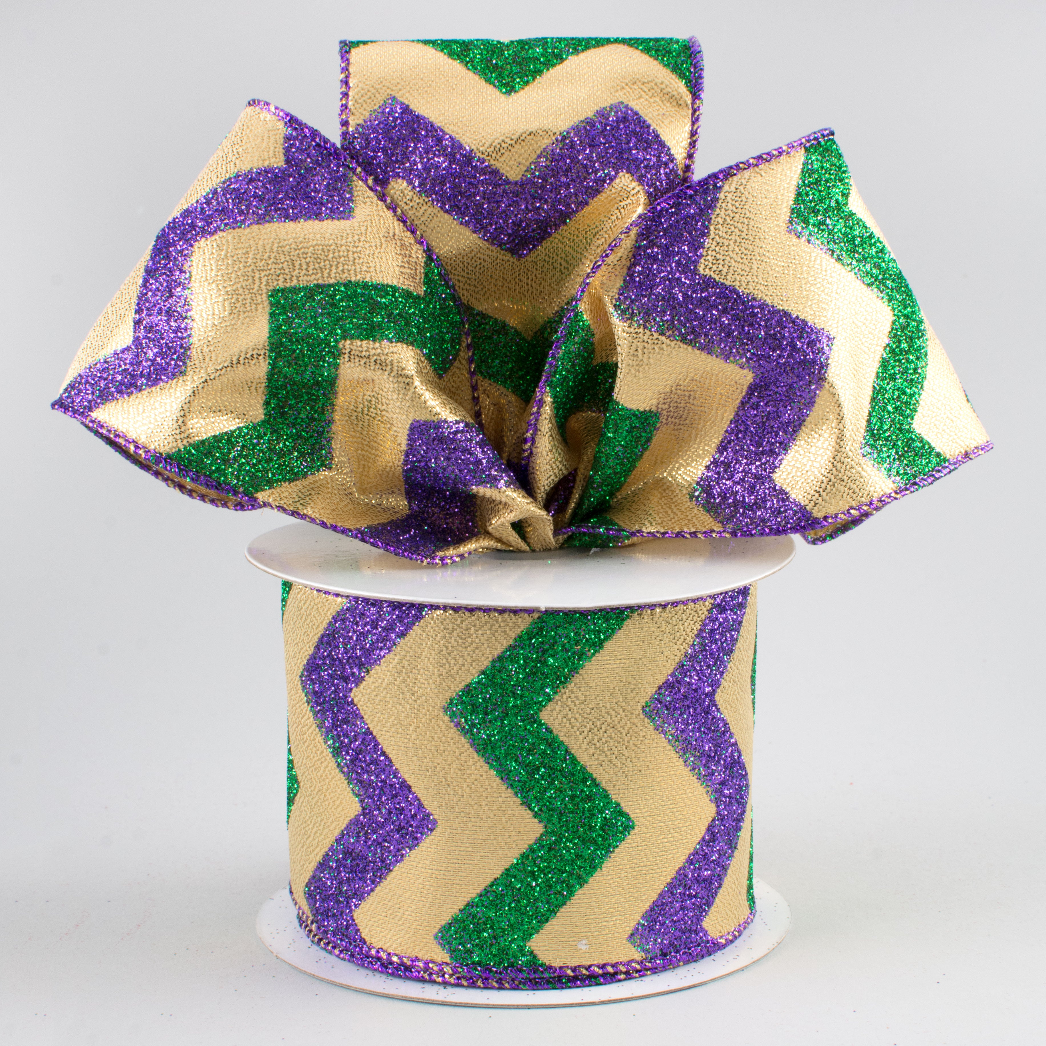 2.5" Metallic Chevron Ribbon: PGG (10 Yards) Lifestyle Photo