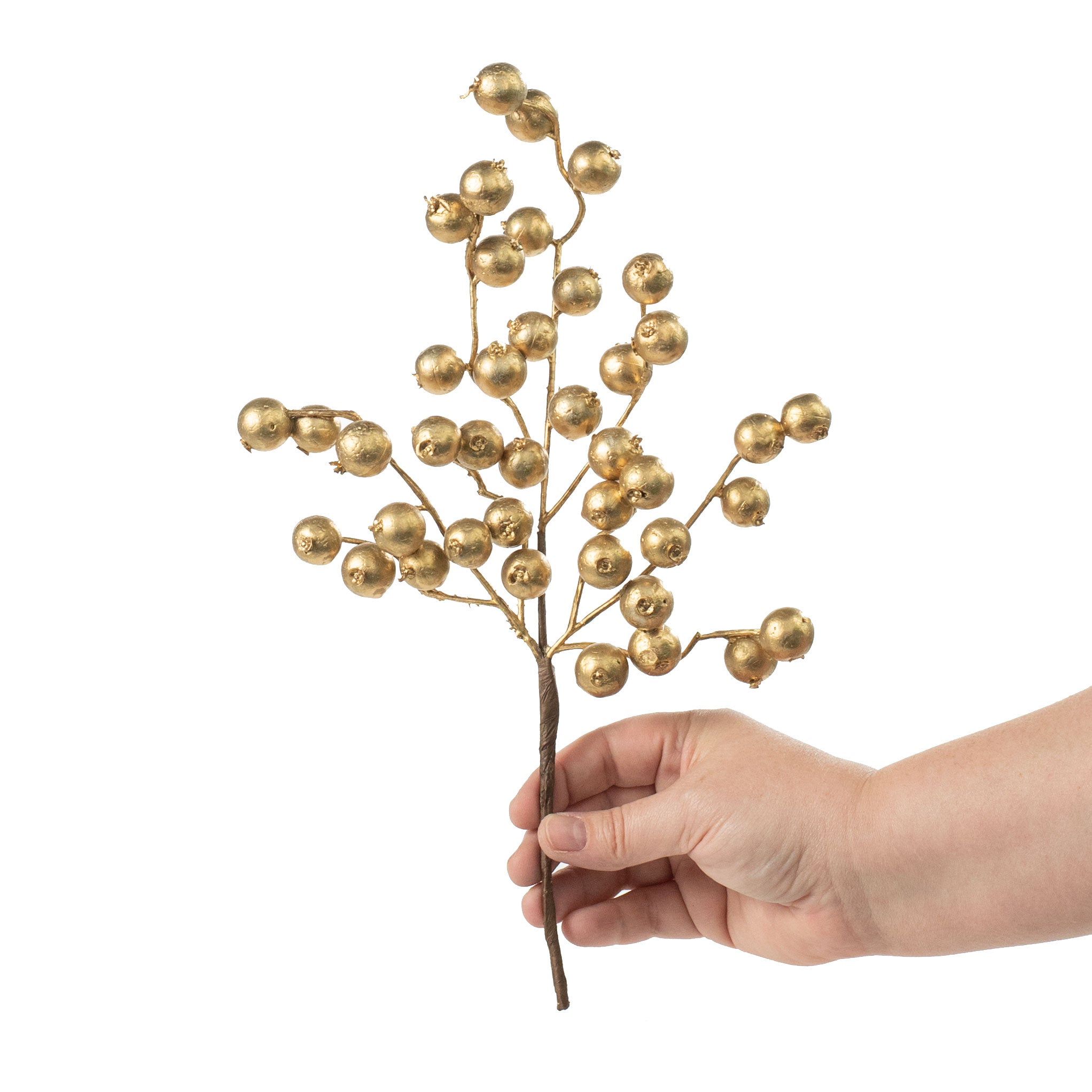 12" Metallic Crabapple Pick: Gold Lifestyle Photo