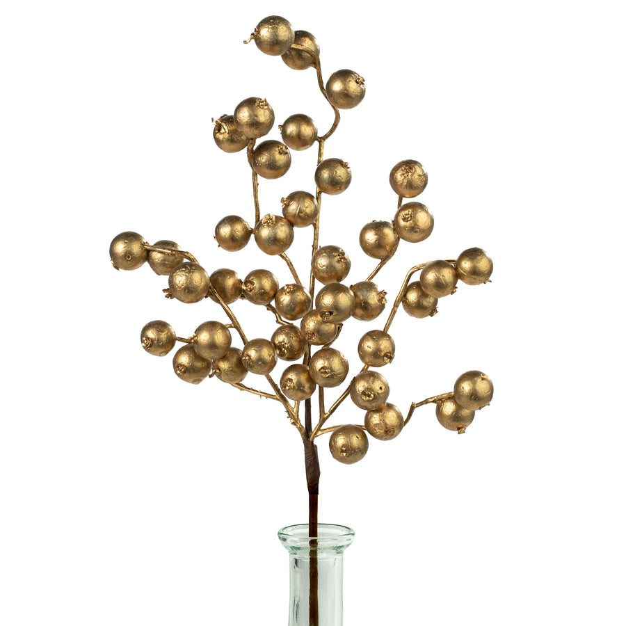 12" Metallic Crabapple Pick: Gold Item Number: 281344
