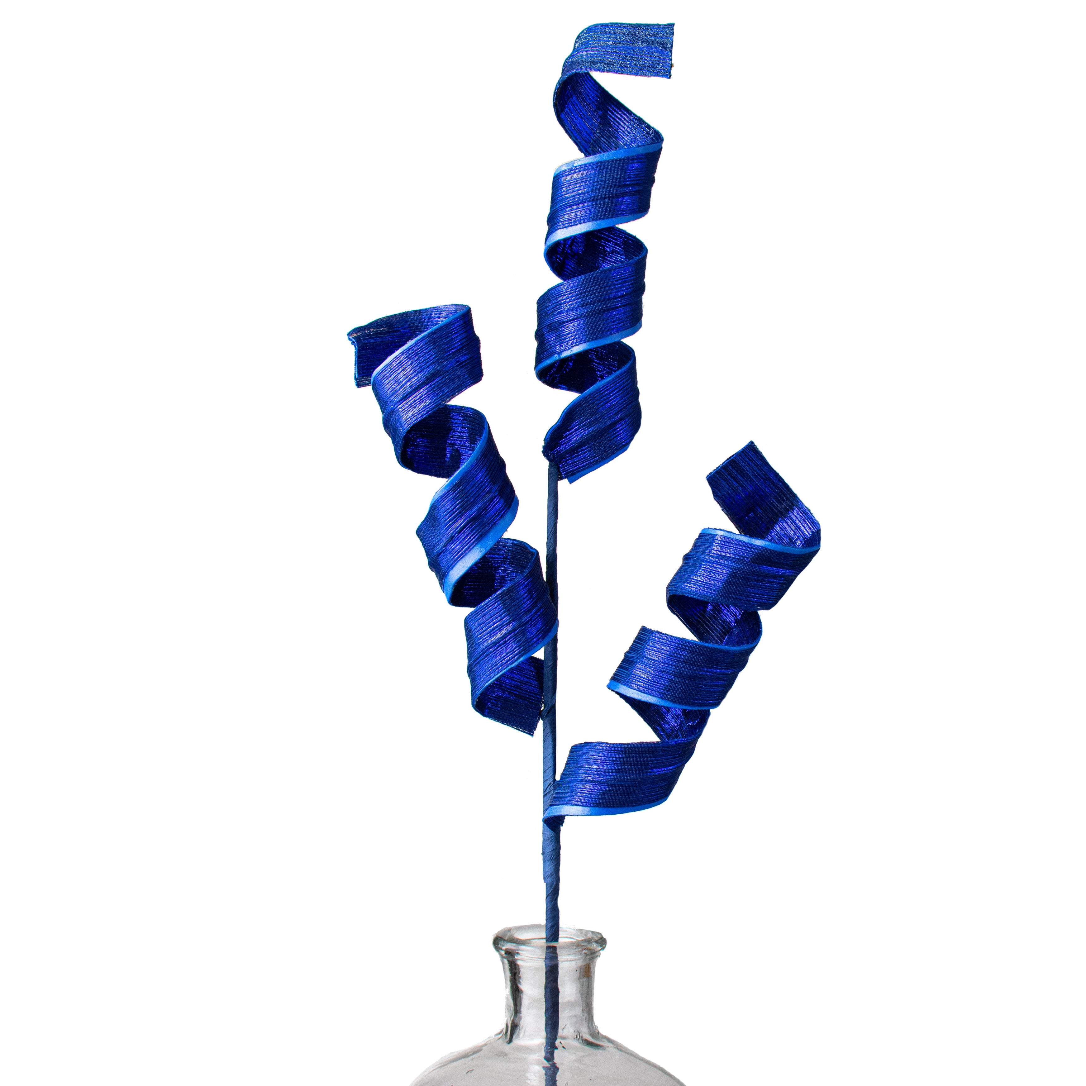 28" Metallic Curly Spray: Blue Item Number: 85201BL