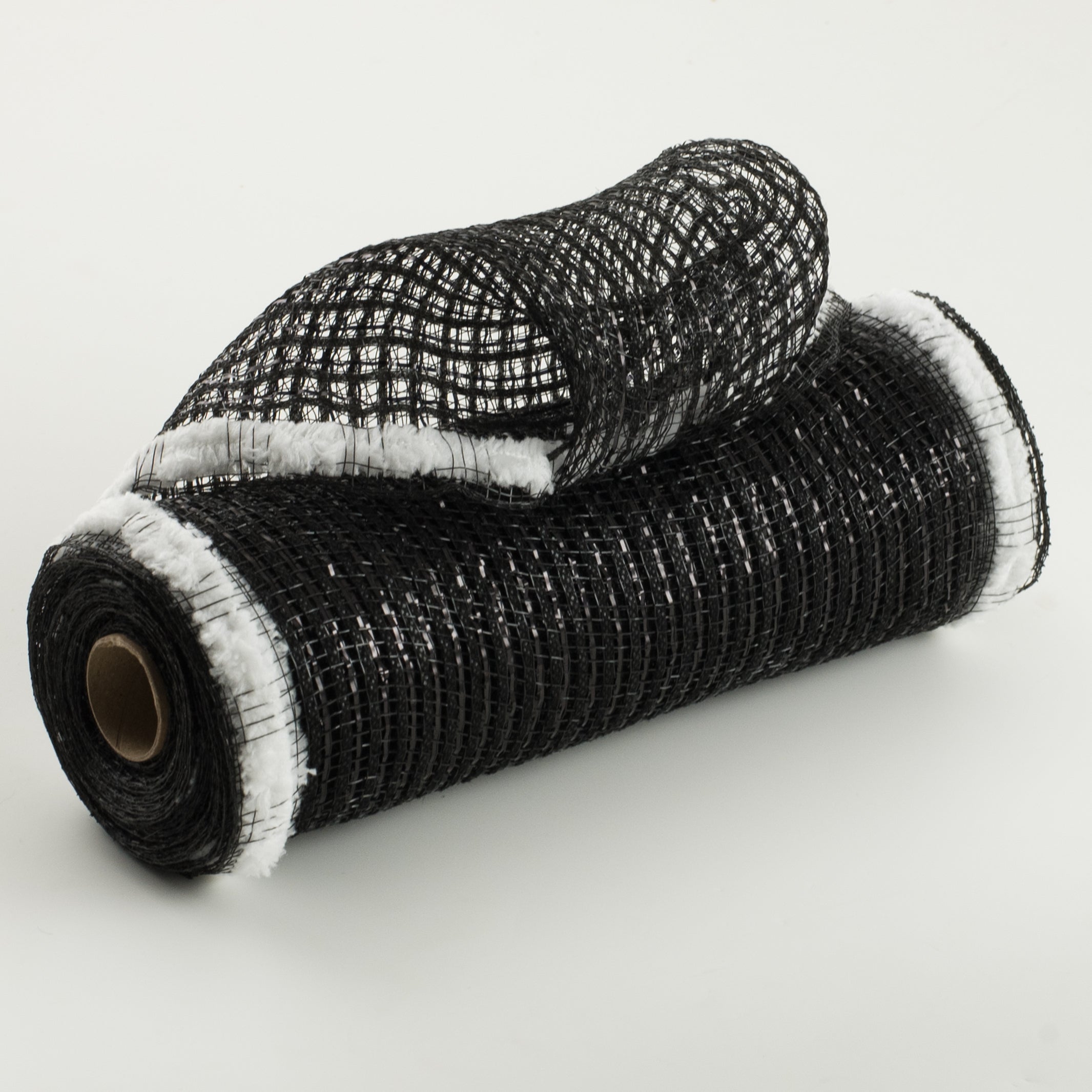 10" Metallic Fat Snow Edge Breeze Mesh: Black (5 Yards) Item Number: XB241310-20