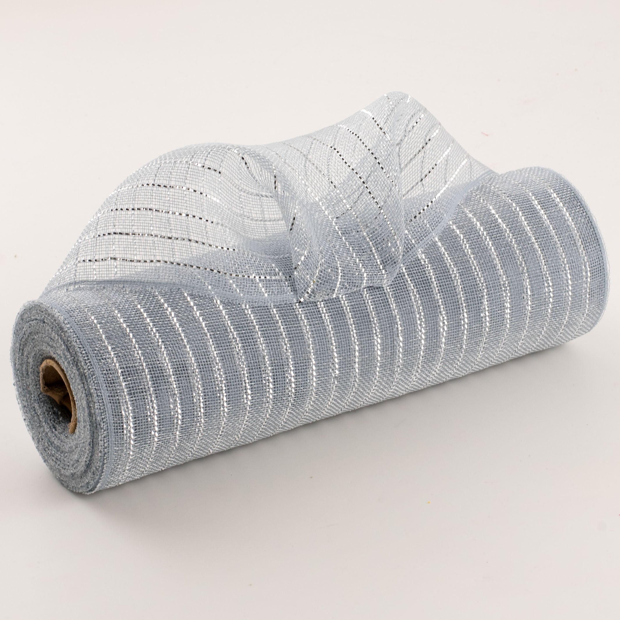 10" Metallic Fine Weave Deco Mesh: Gray & Silver Item Number: RY500126