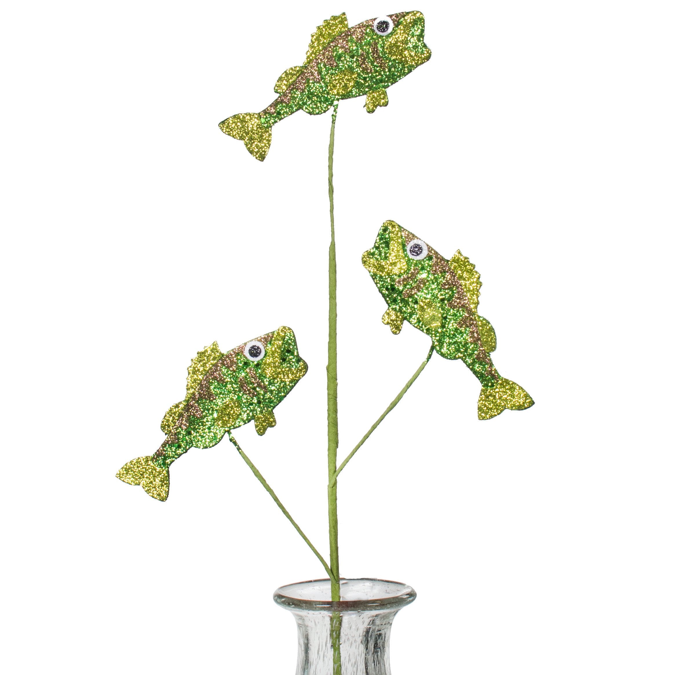 25" Metallic Glitter Bass Fish Pick: Green Item Number: MN0045