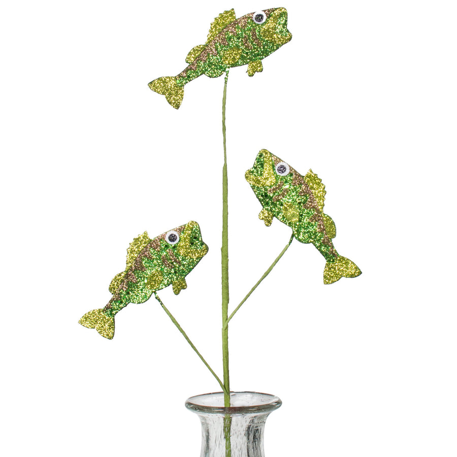 25" Metallic Glitter Bass Fish Pick: Green Item Number: MN0045