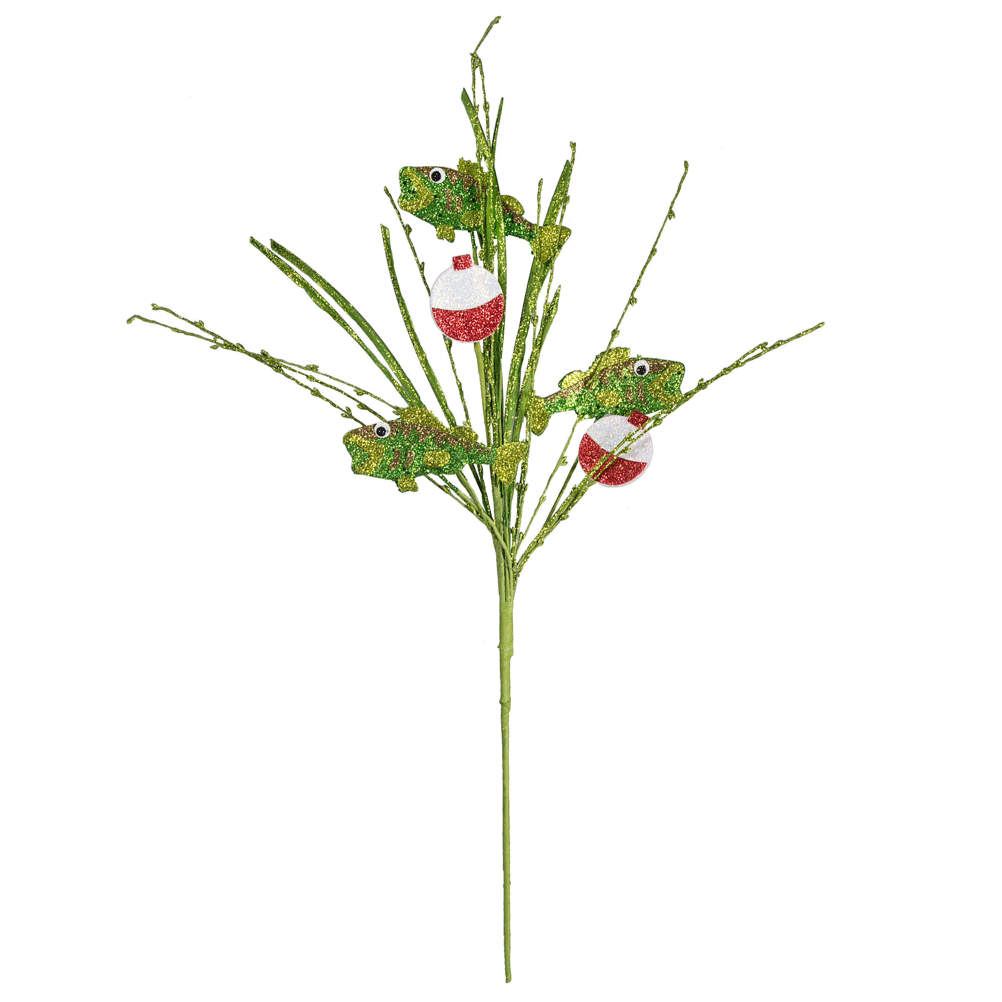 28" Metallic Glitter Bass Fishing Bobber Spray: Green, Red, White detail photo 3
