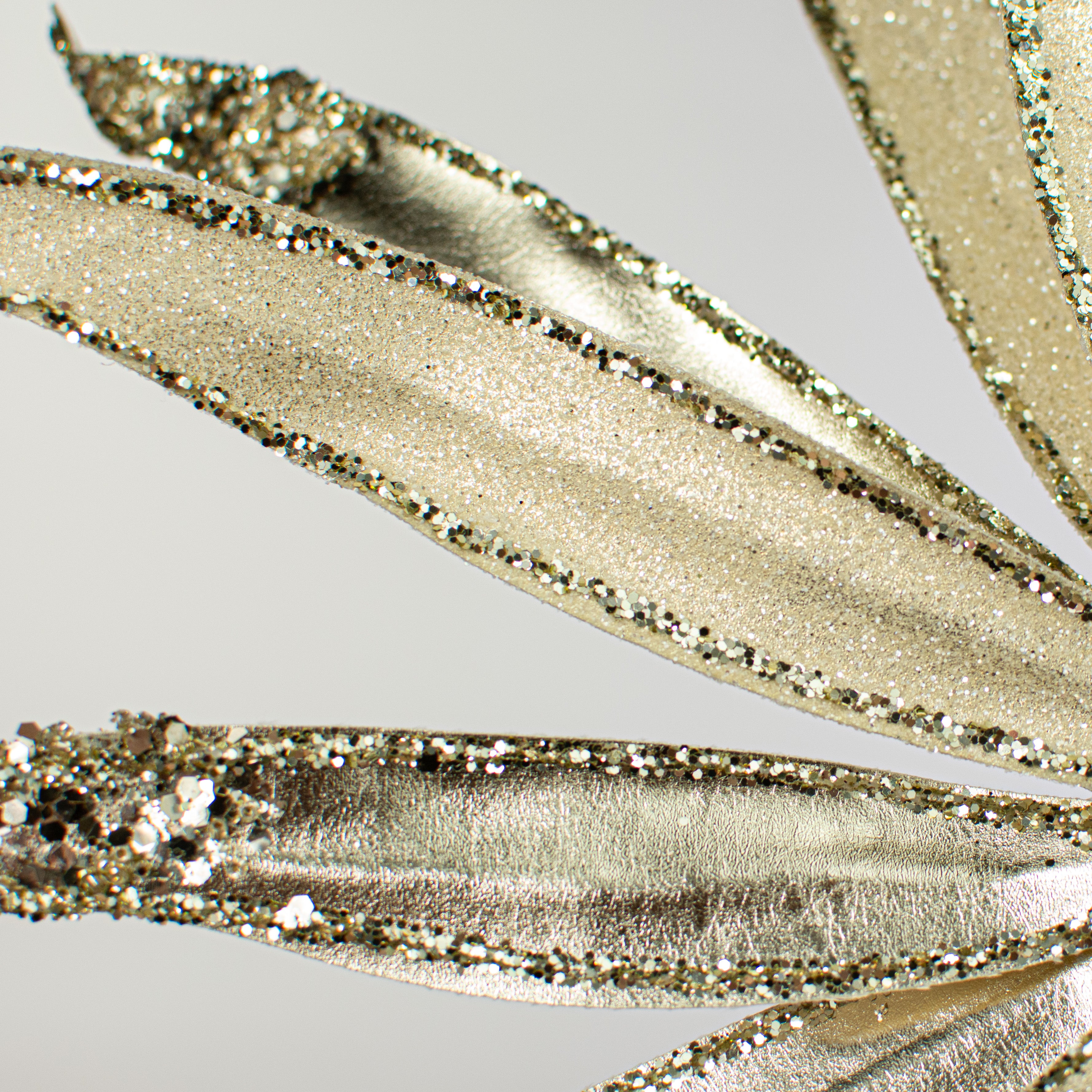 19" Metallic & Glitter Bead Flower Stem: Champagne Lifestyle Photo
