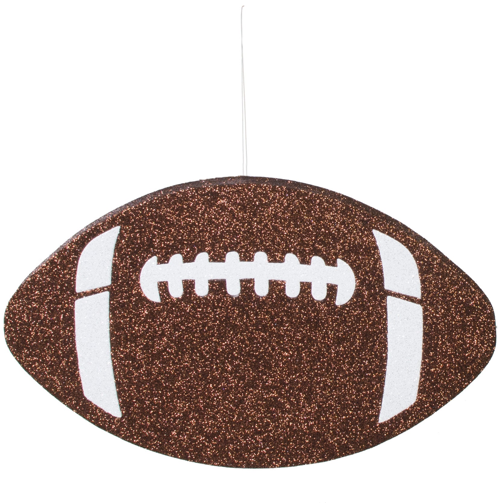 12" Metallic Glitter Football: Brown & White Item Number: MD027204