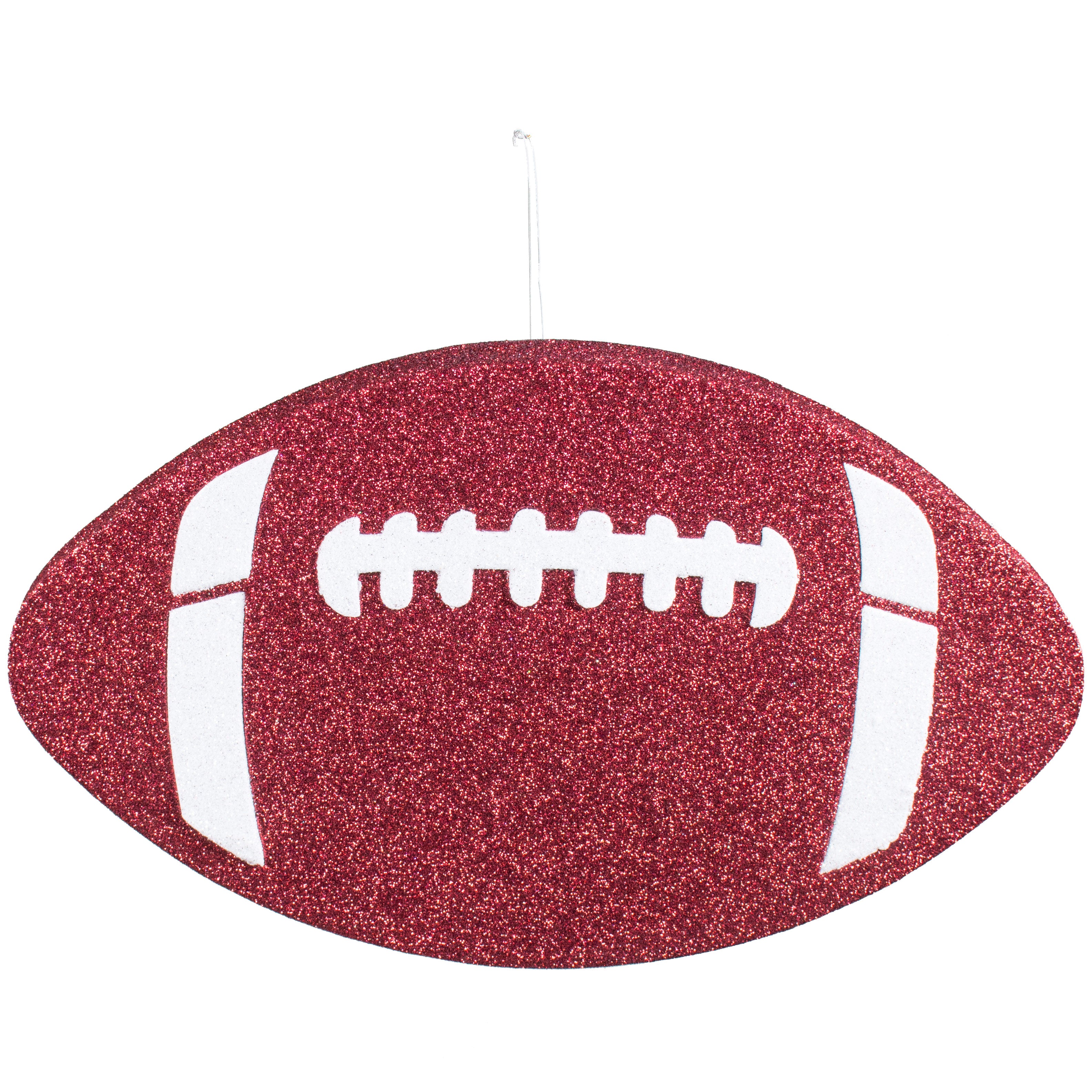 12" Metallic Glitter Football: Crimson & White Item Number: MD0272E1