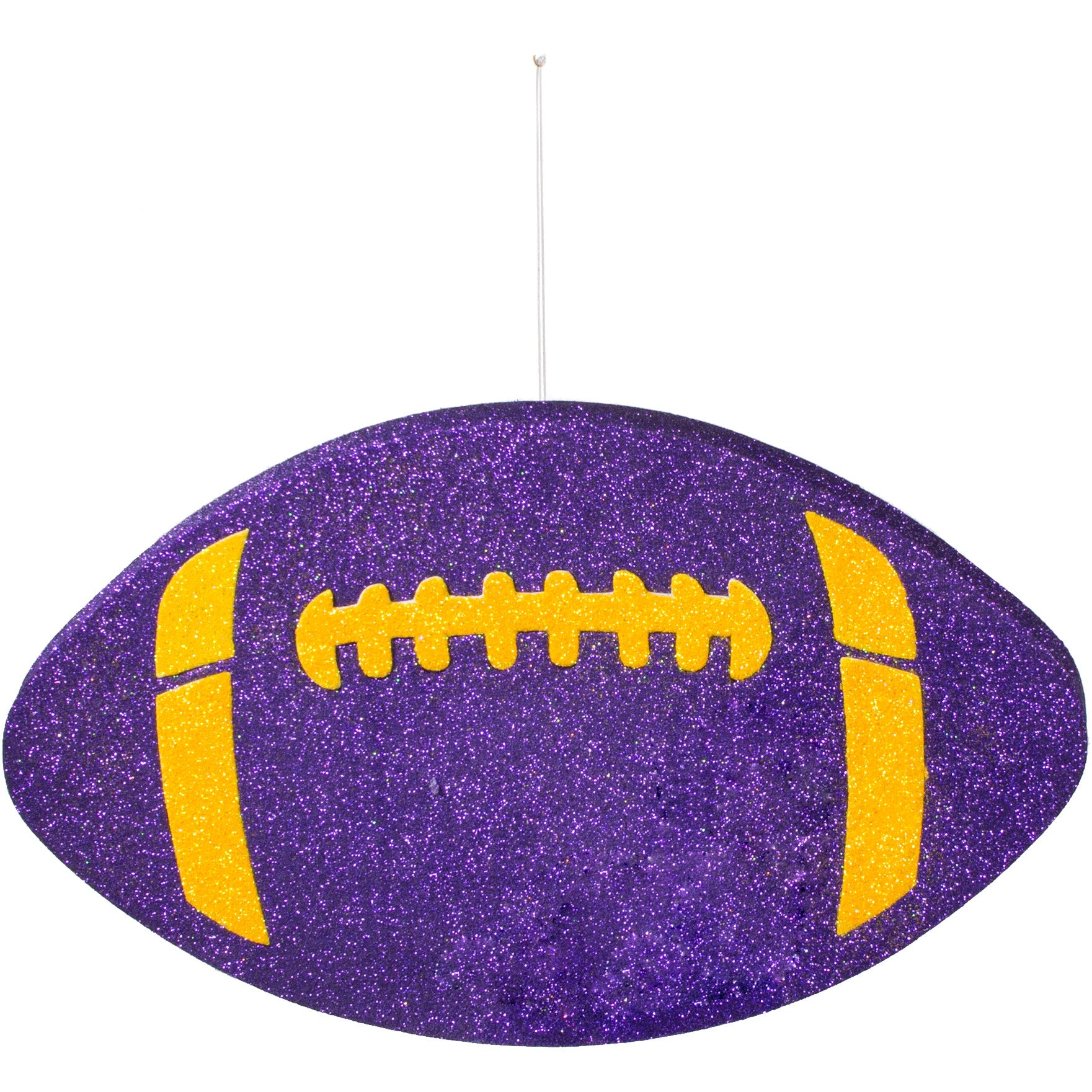 12" Metallic Glitter Football: Purple & Yellow Item Number: MD0272E4