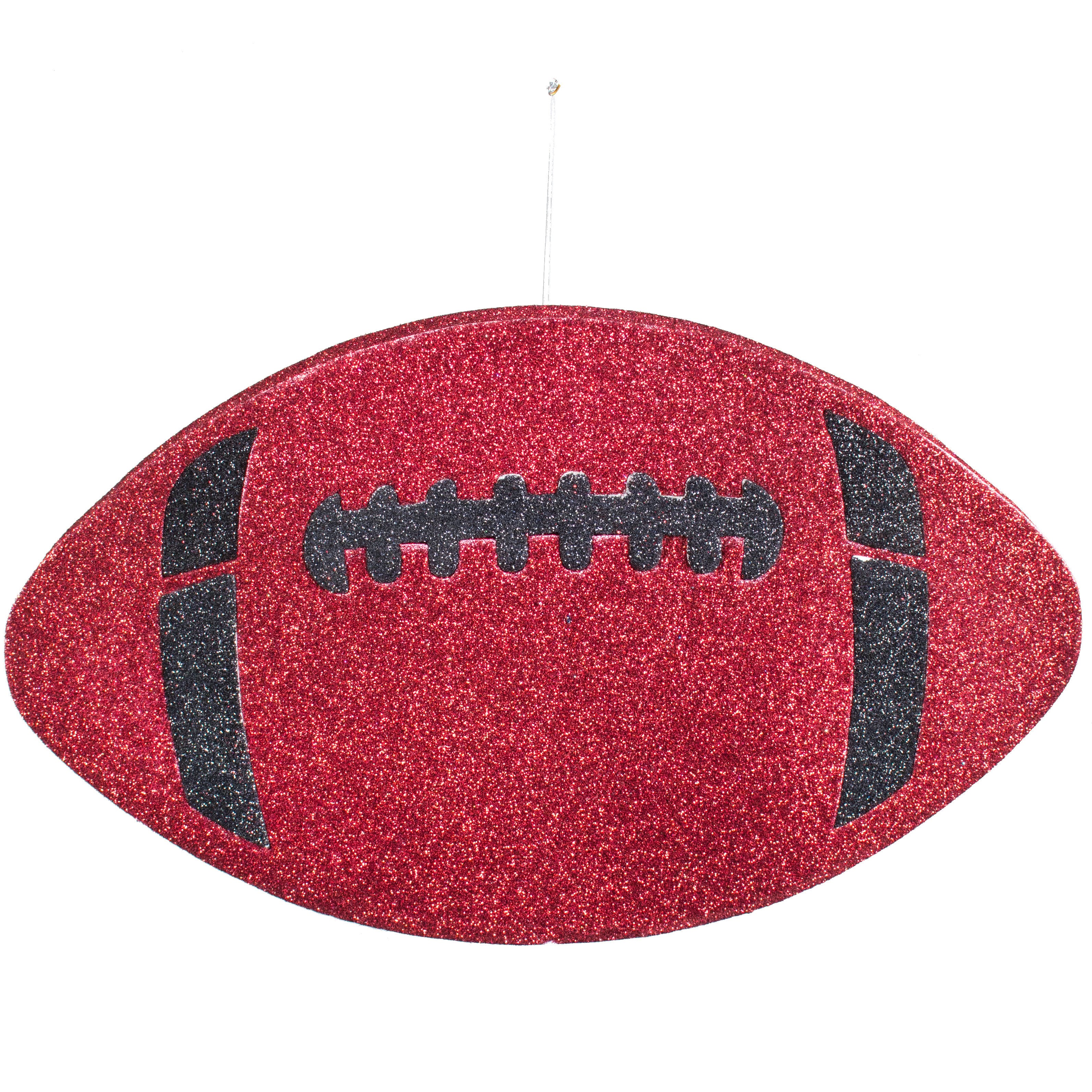 12" Metallic Glitter Football: Red & Black Item Number: MD0272F6