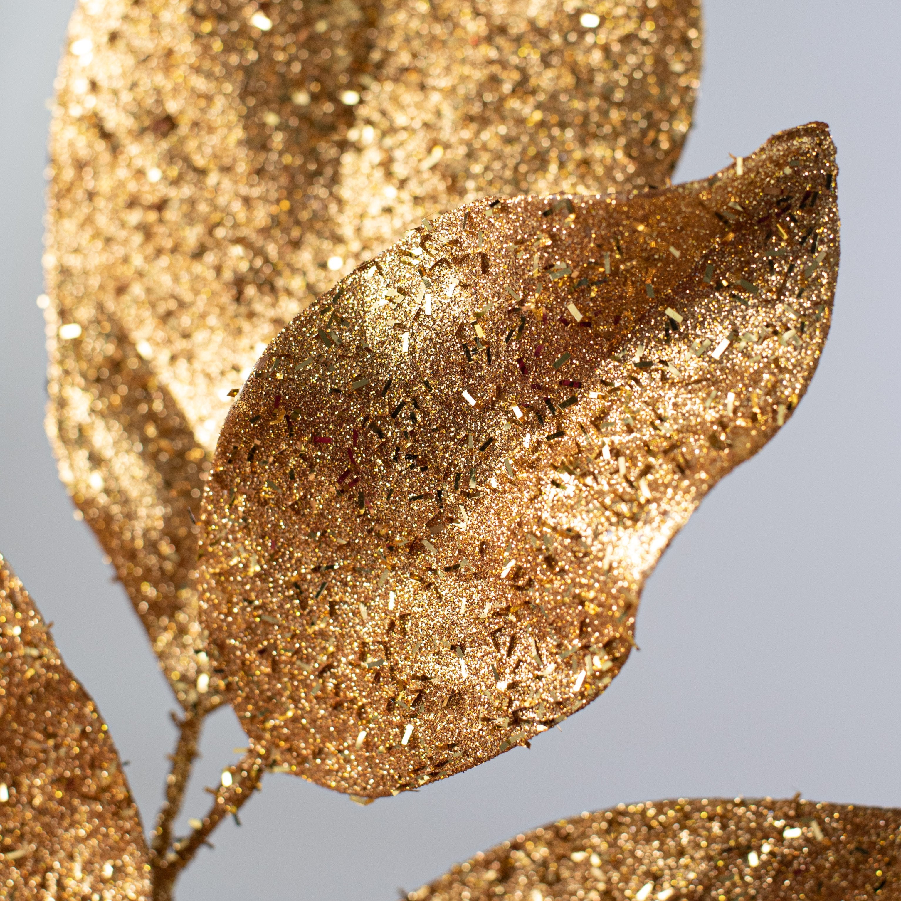 24" Metallic Glittered Magnolia Spray: Gold Lifestyle Photo
