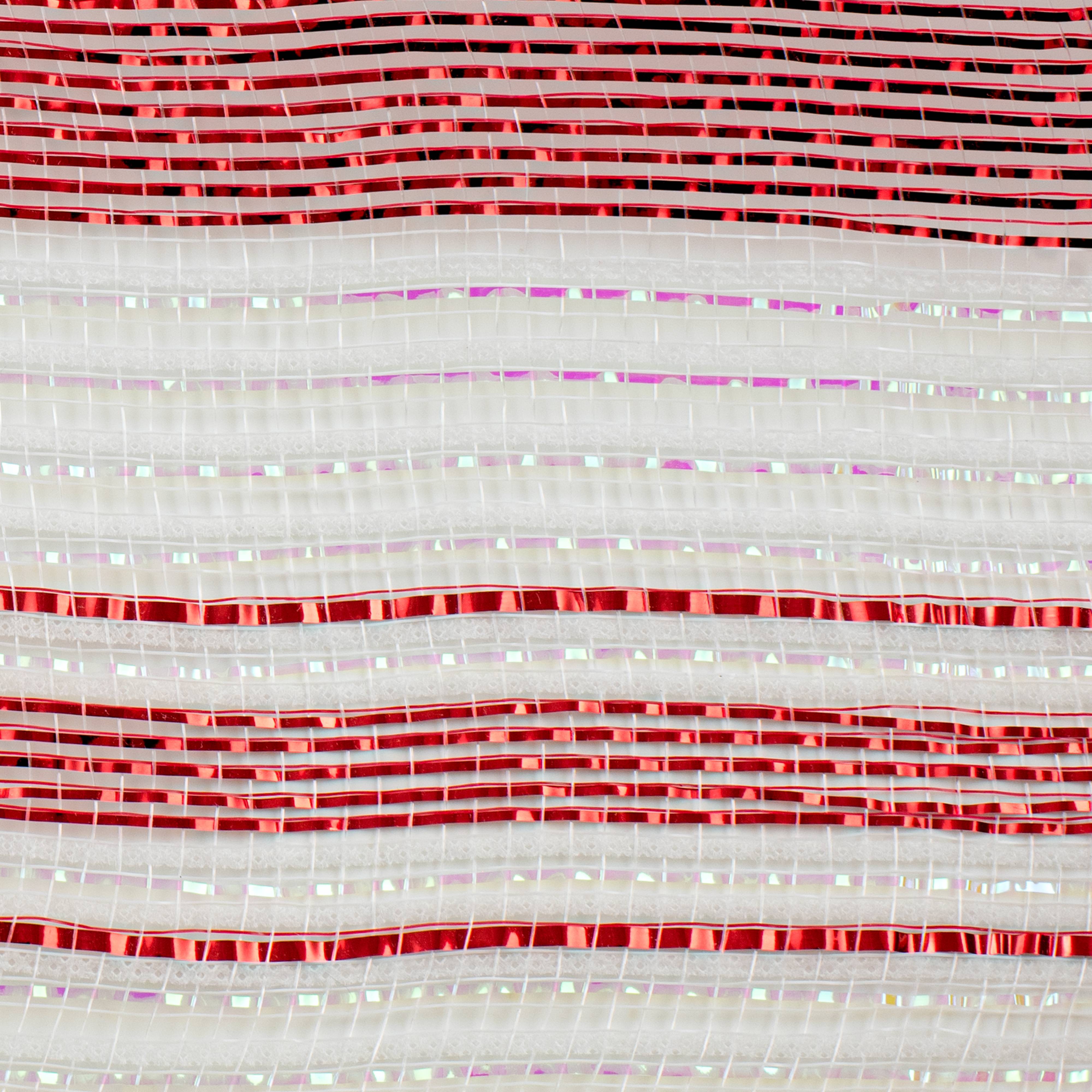 Nastro a rete metallica a righe rosse e bianche, 9,1 m, rosso e bianco Nastro a rete metallica a righe rosse e bianche, 9,1 m, rosso e bianco