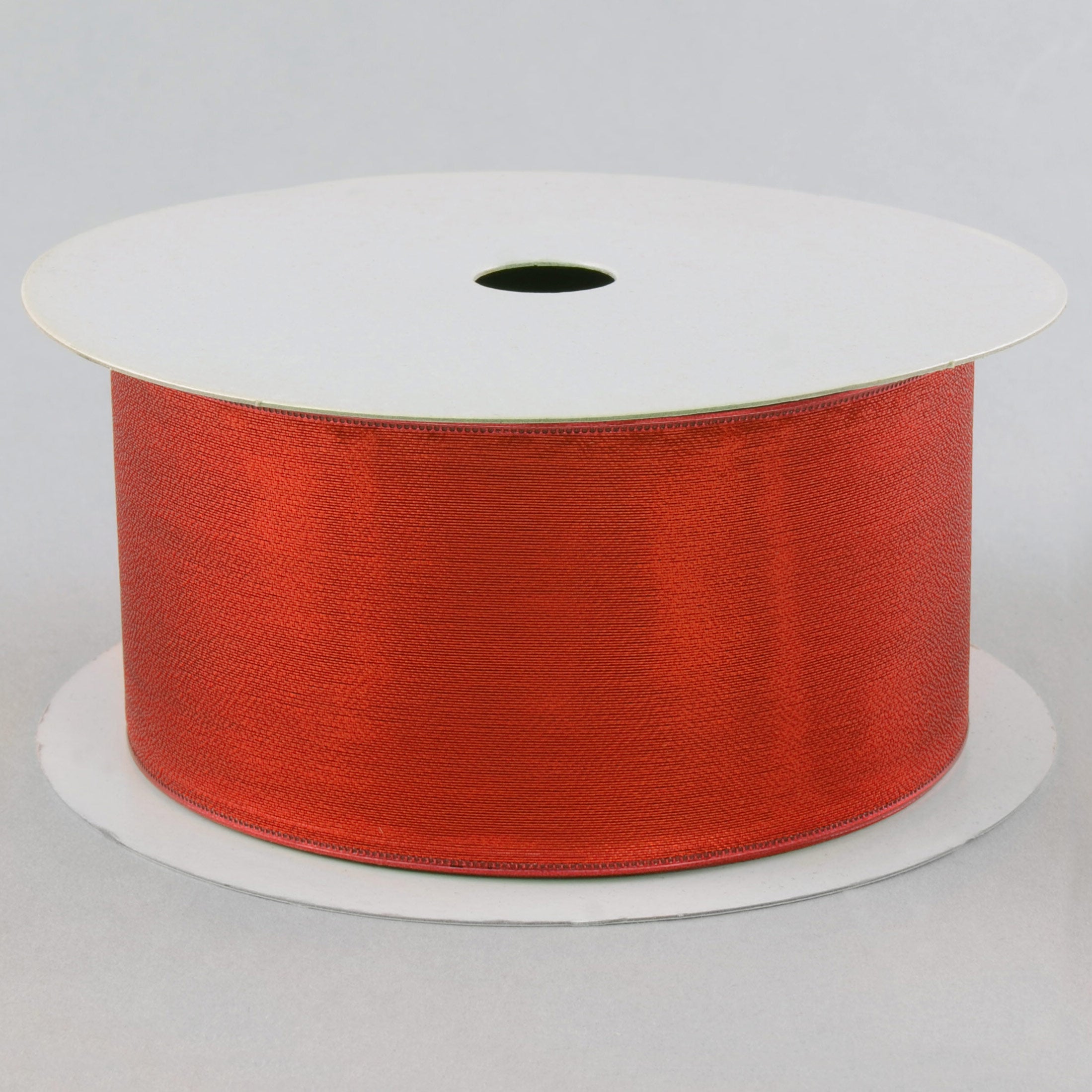 2.5" Metallic Lamé Fabric Ribbon: Red (100 feet)
