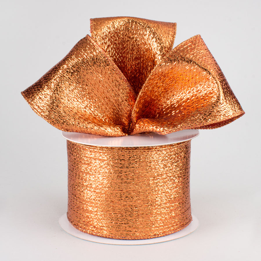 2.5" Metallic Lamé Ribbon: Copper (10 Yards) Lifestyle Photo