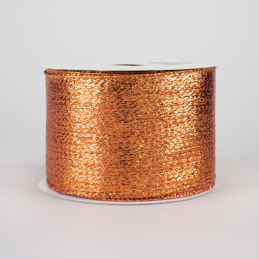 2.5" Metallic Lamé Ribbon: Copper (10 Yards)