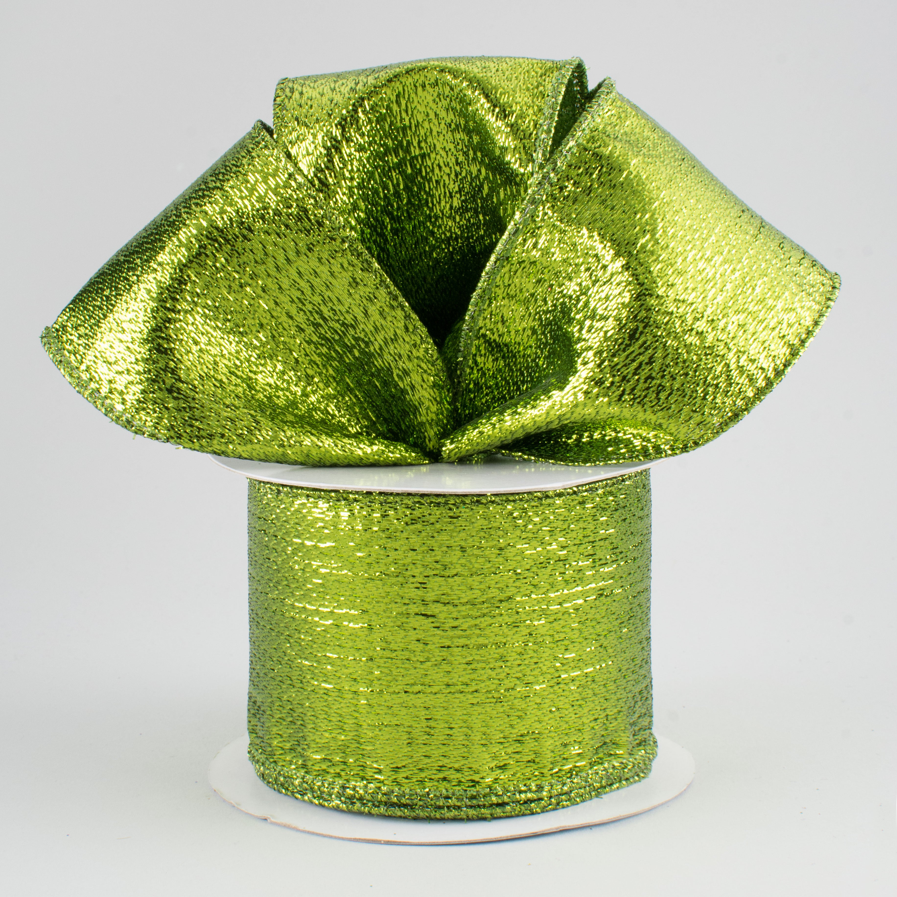 2.5" Metallic Lamé Ribbon: Lime (10 Yards) Lifestyle Photo