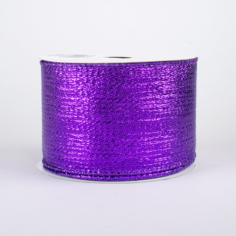 2.5" Metallic Lamé Ribbon: Purple (10 Yards)
