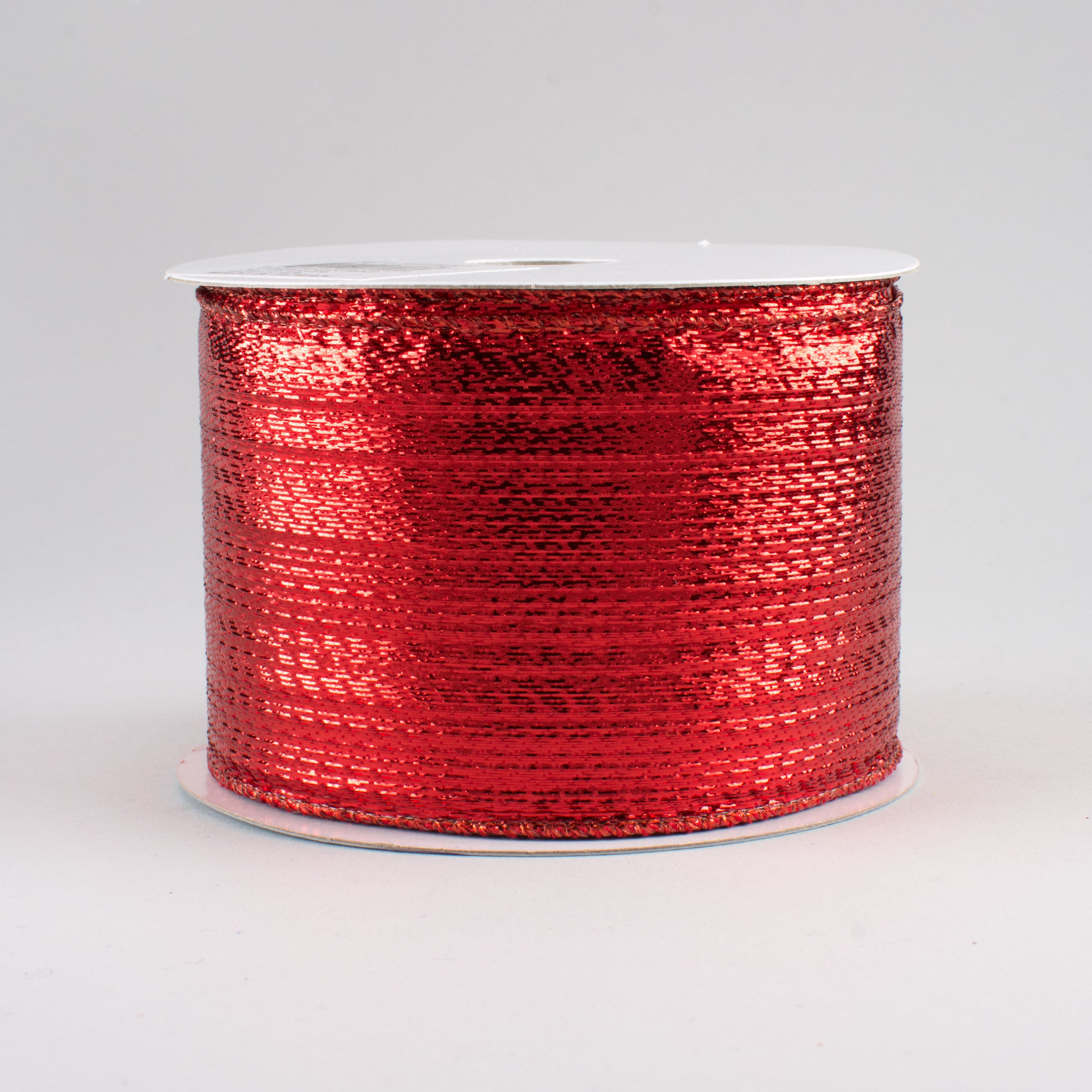 2.5" Metallic Lamé Ribbon: Red (10 Yards)