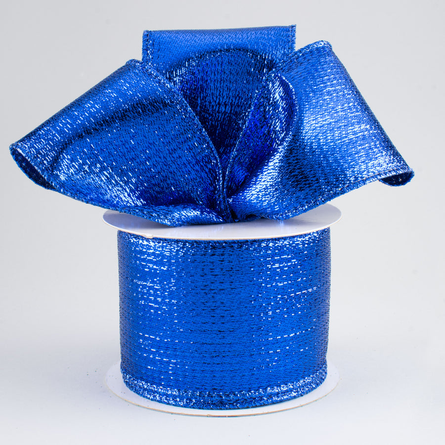 2.5" Metallic Lamé Ribbon: Royal Blue (10 Yards) Lifestyle Photo