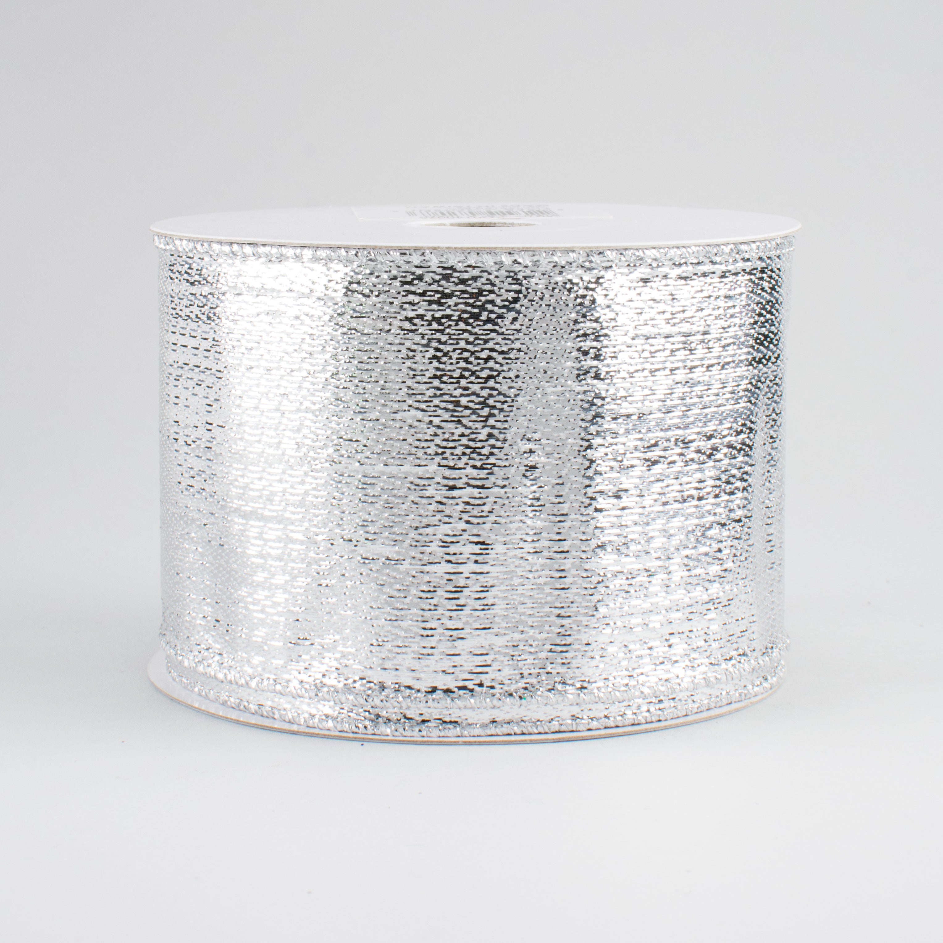 2.5" Metallic Lamé Ribbon: Silver (10 Yards)