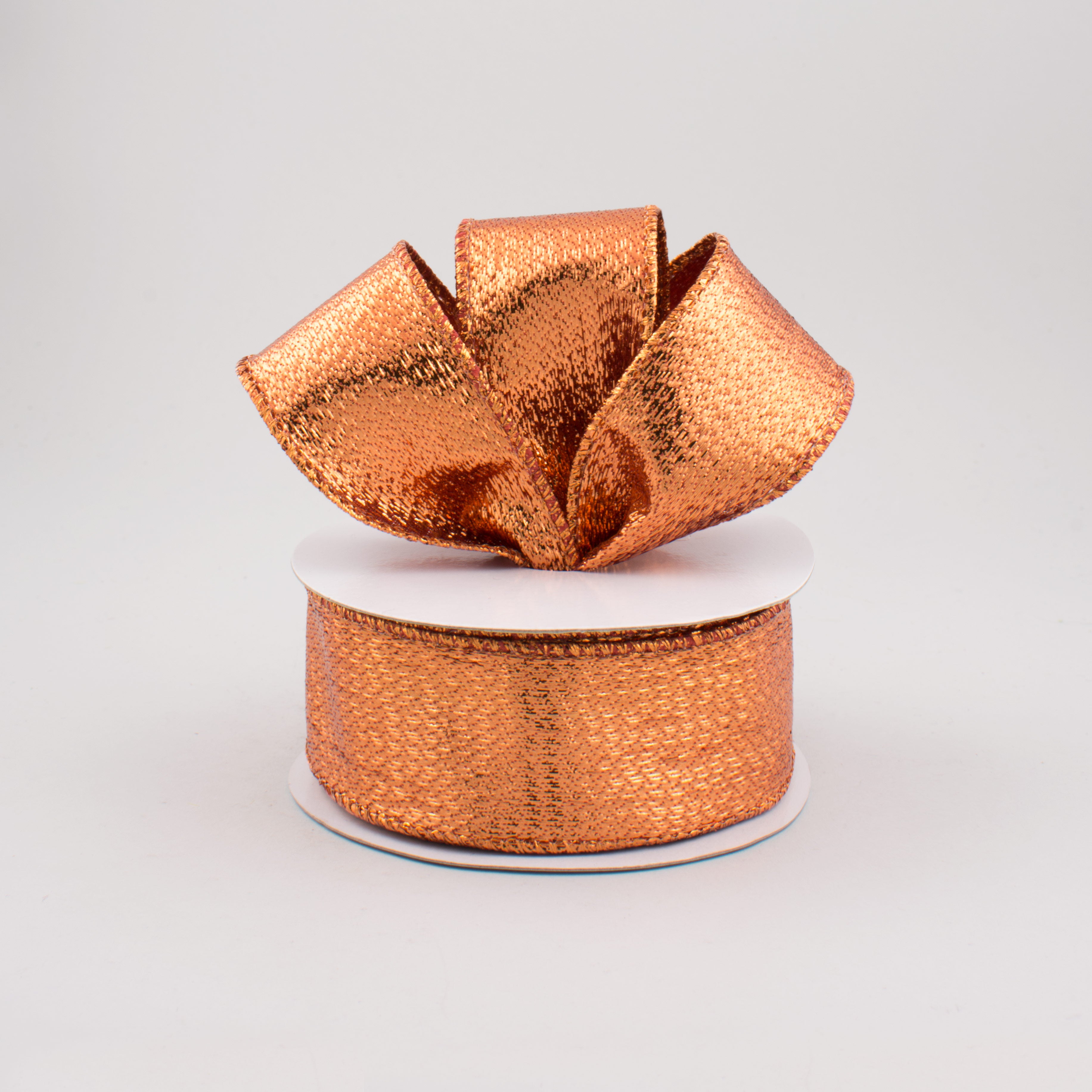 1.5" Metallic Lame Ribbon: Copper (10 Yards) Lifestyle Photo