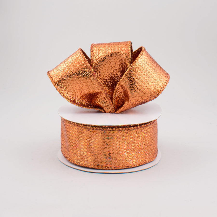 1.5" Metallic Lame Ribbon: Copper (10 Yards) Lifestyle Photo