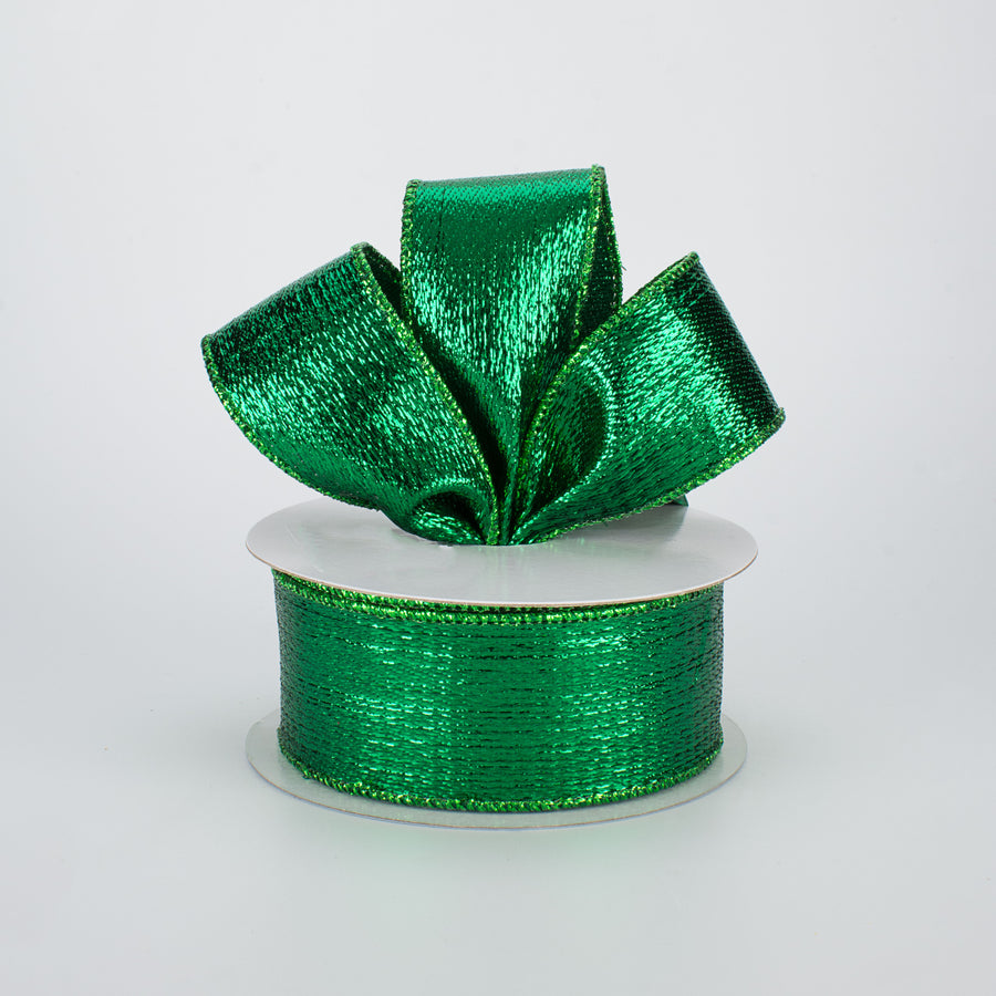 1.5" Metallic Lame Ribbon: Emerald Green (10 Yards) Lifestyle Photo