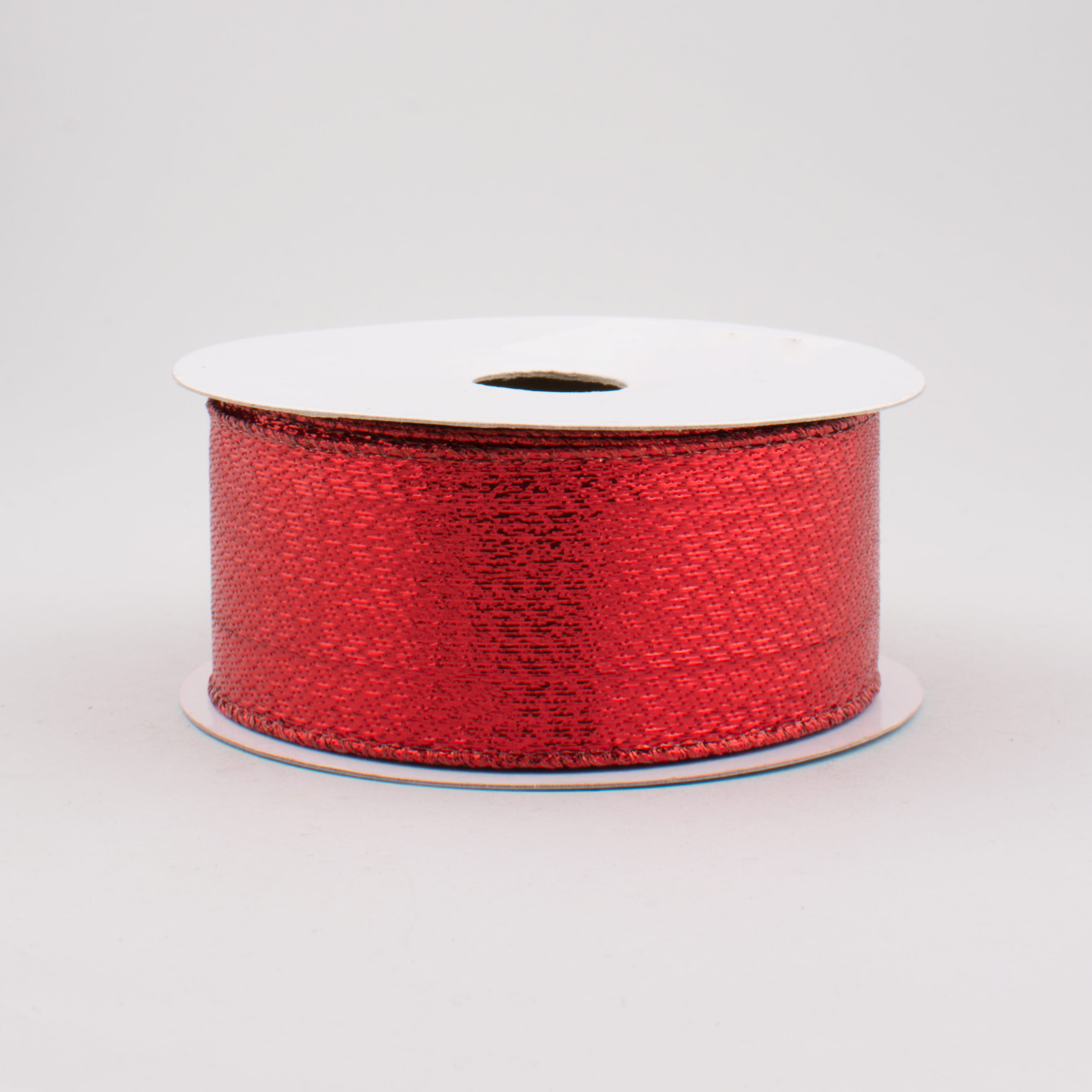 1.5" Metallic Lame Ribbon: Red (10 Yards)