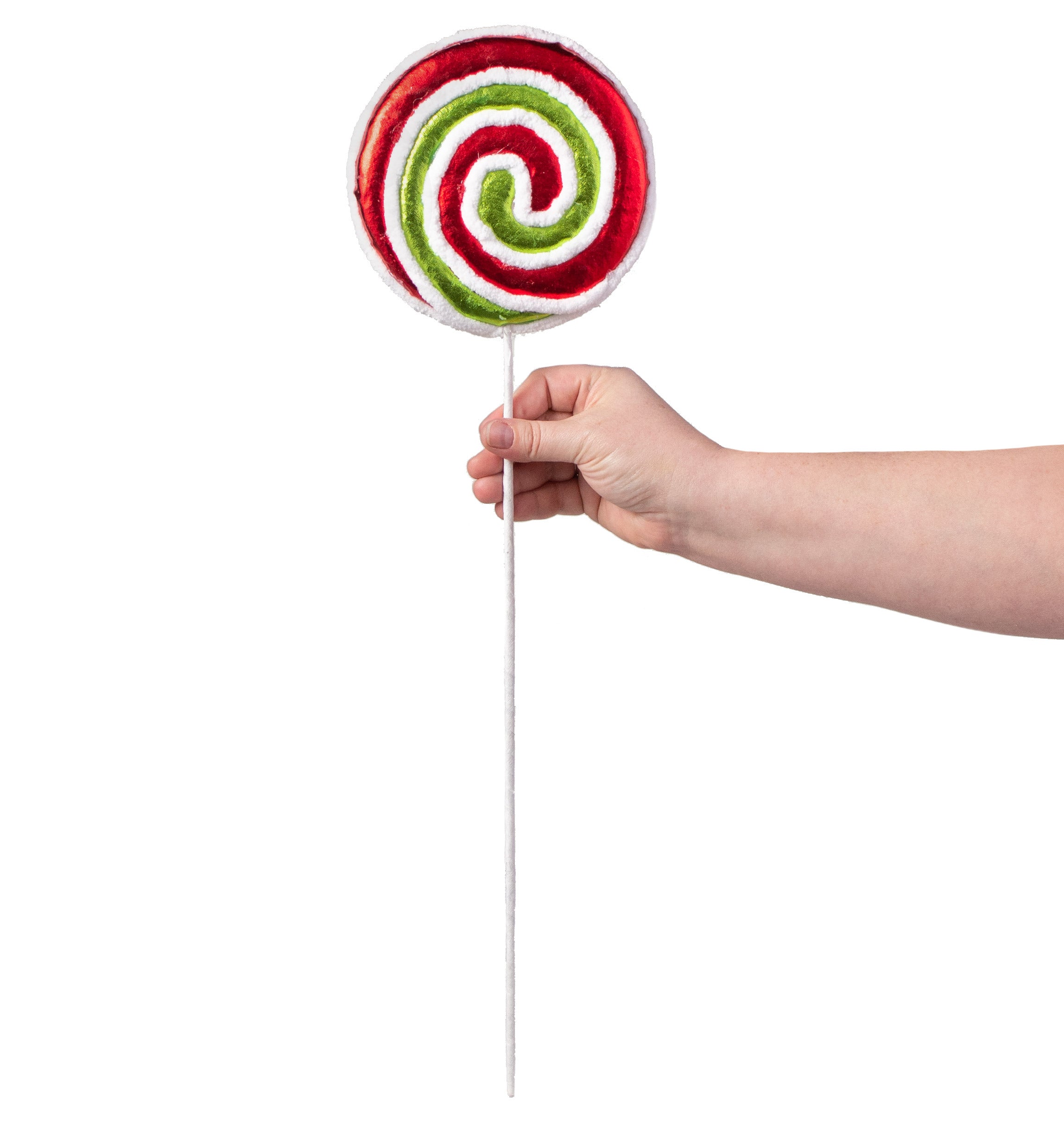 22" Metallic Lollipop Pick: Red & Green detail photo 3