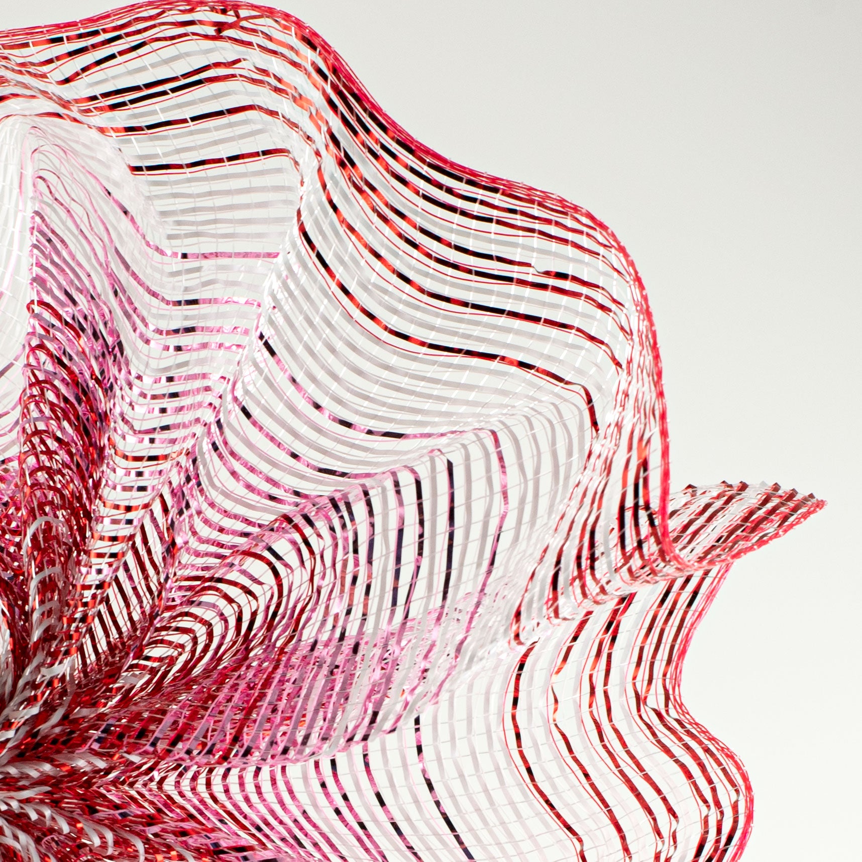 10" Metallic Ombré Mesh: Pink, Red, White Lifestyle Photo