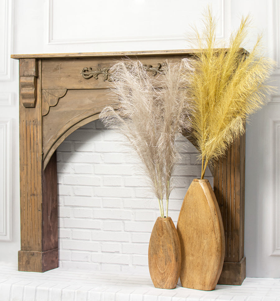 38" Metallic Pampas Grass Spray: Gold detail photo 3