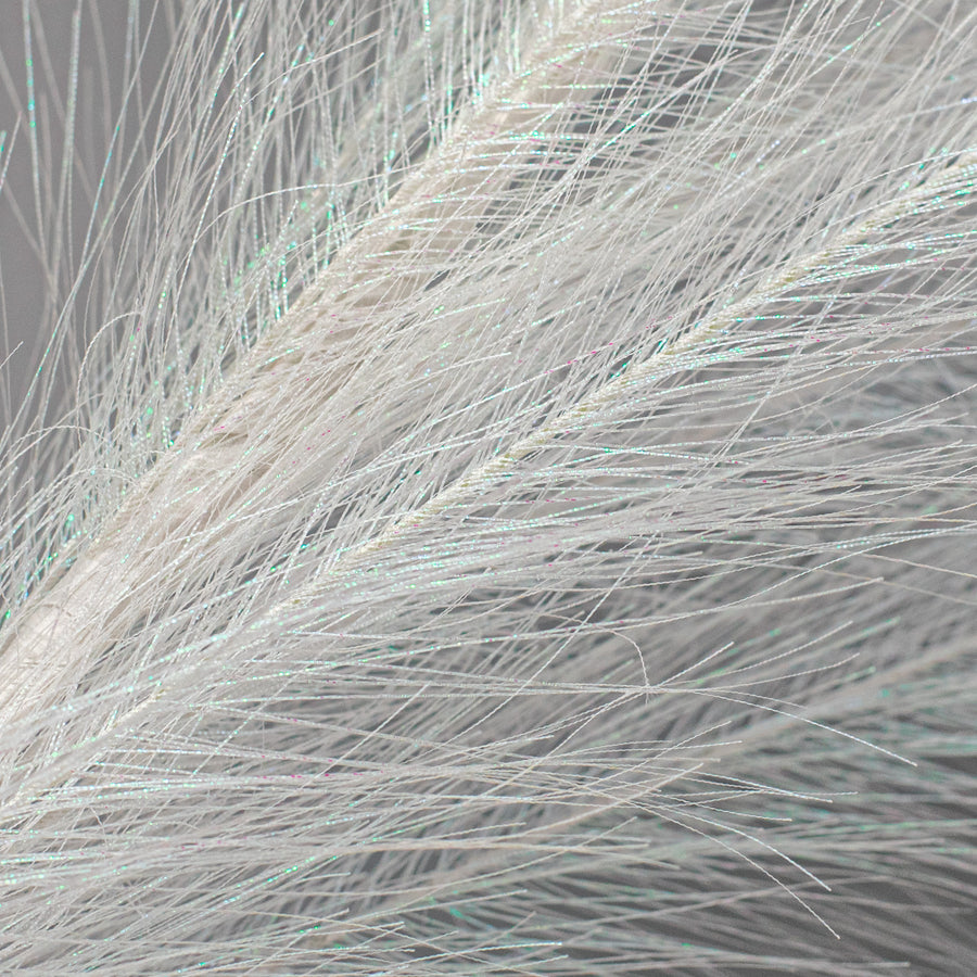 38" Metallic Pampas Grass Spray: Iridescent White Lifestyle Photo