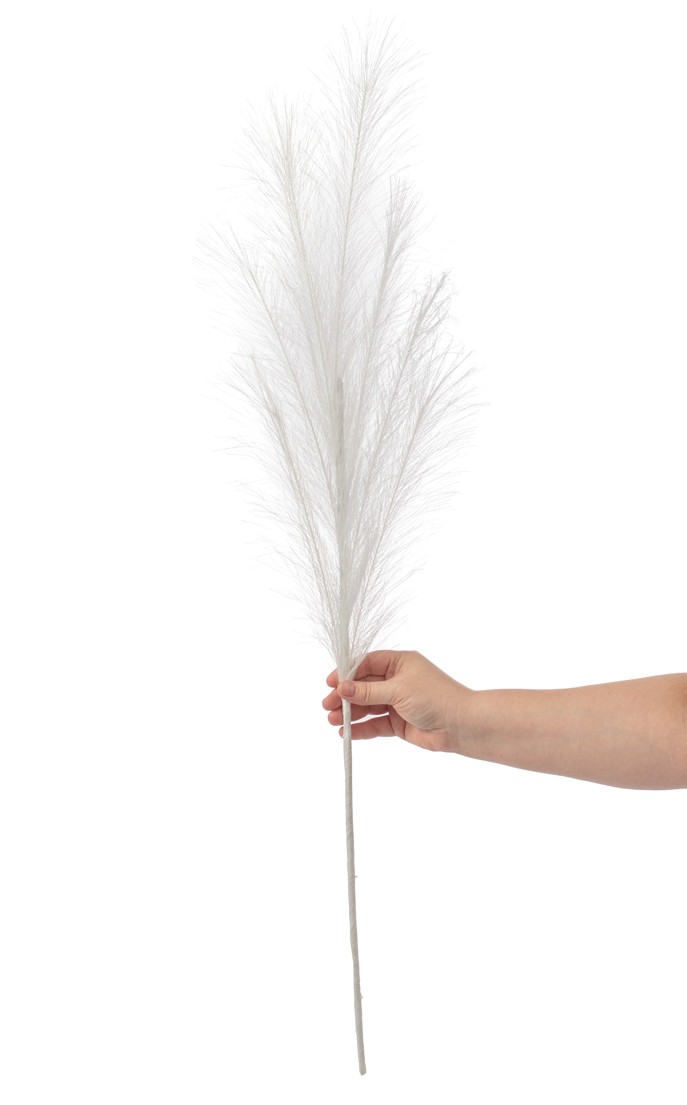 38" Metallic Pampas Grass Spray: Iridescent White detail photo 4