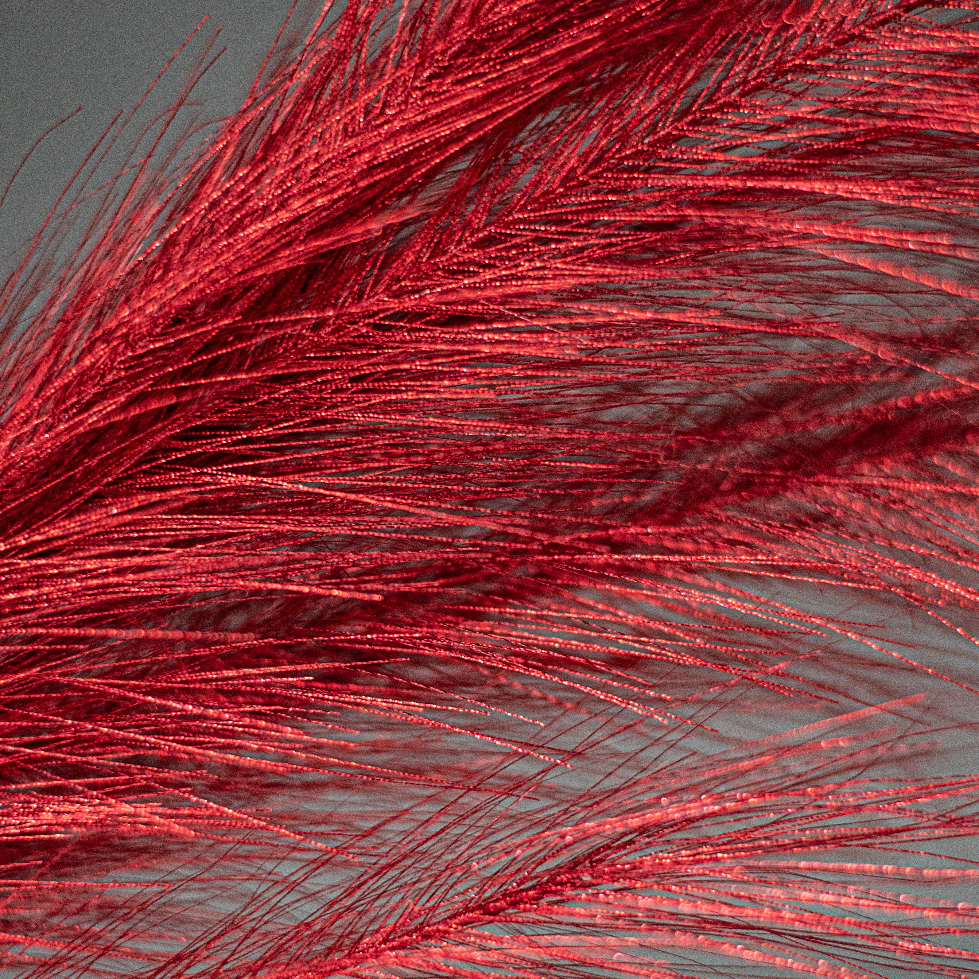 38" Metallic Pampas Grass Spray: Red Lifestyle Photo