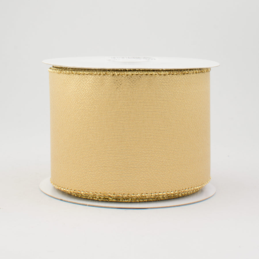 2.5" Metallic Ribbon: Gold (10 Yards)