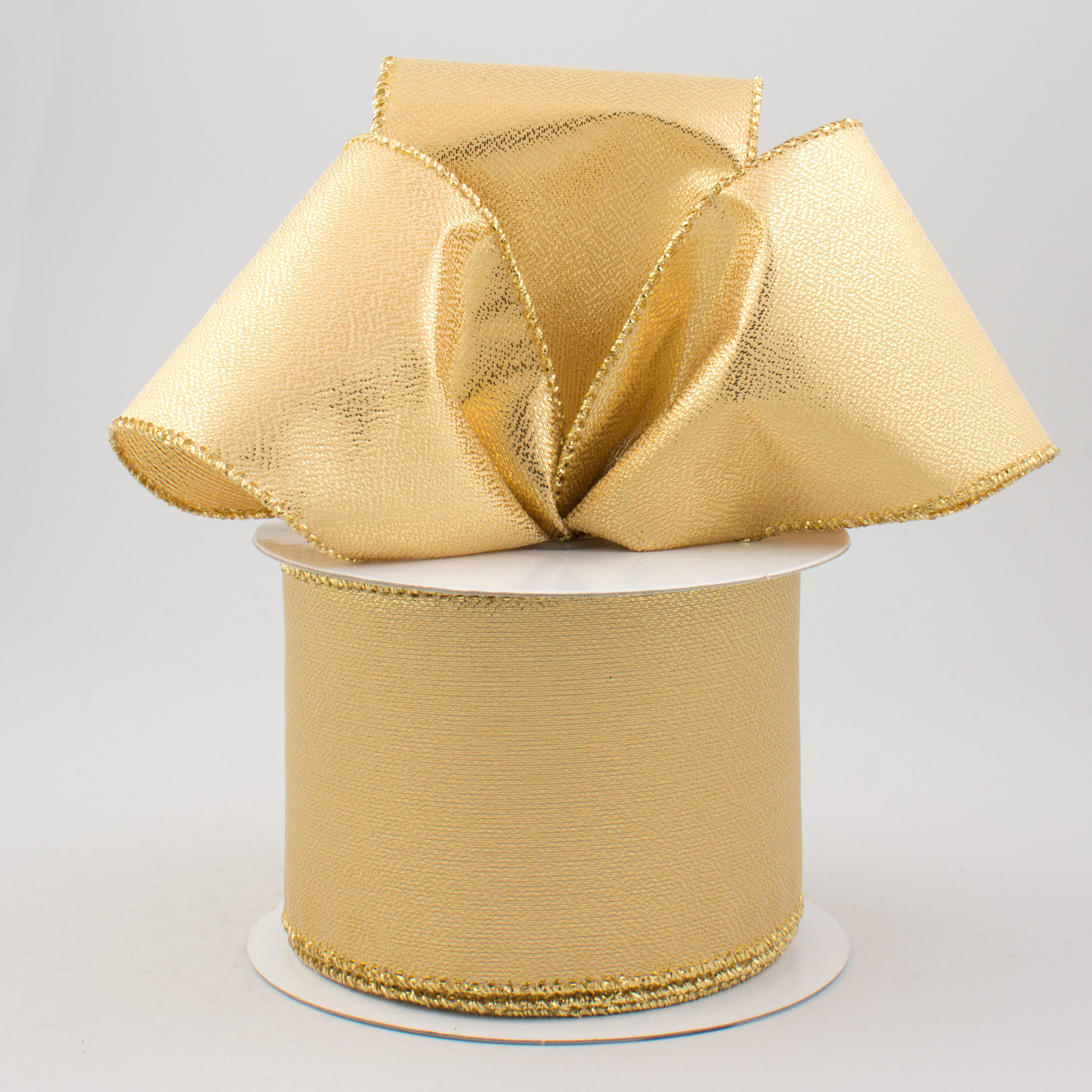 2.5" Metallic Ribbon: Gold (10 Yards) Lifestyle Photo
