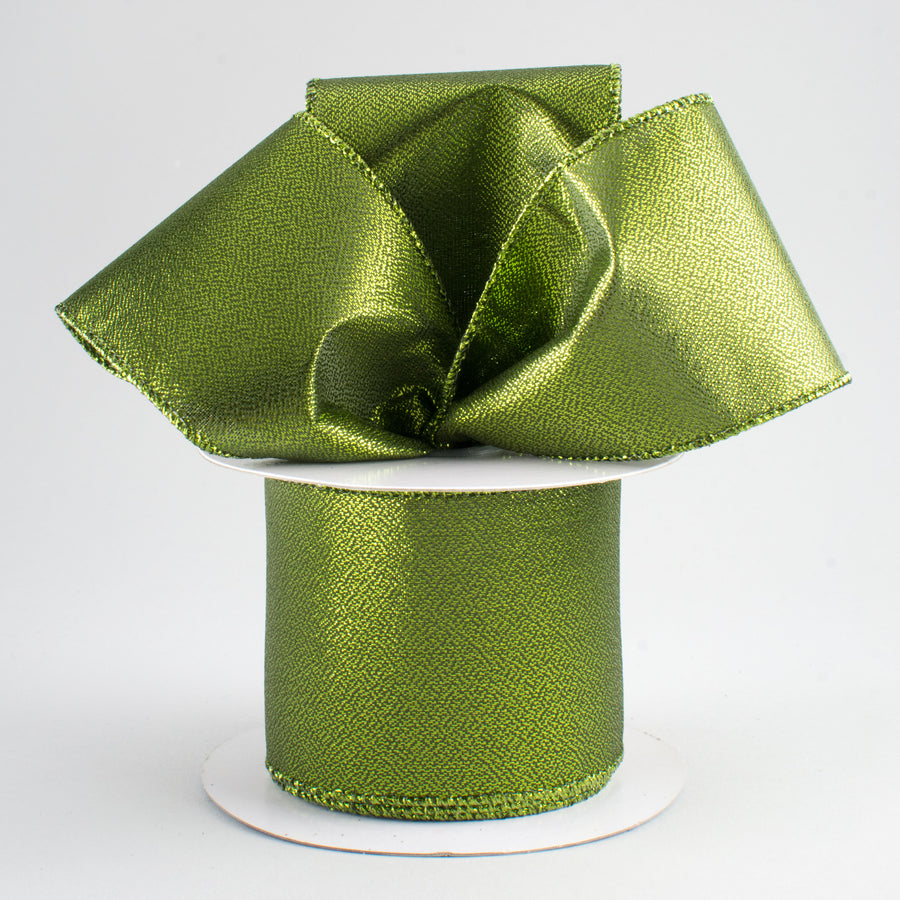 2.5" Metallic Ribbon: Lime Green (10 Yards) Lifestyle Photo